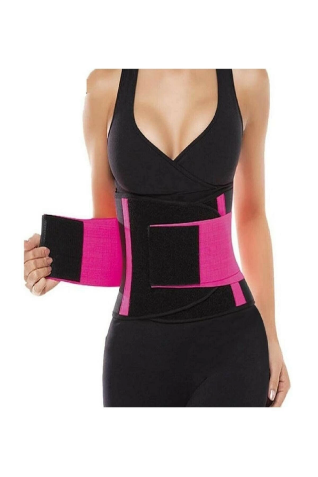 Hot Belt Termal Sauna Kemer Unisex Terletme Korsesi (pembe-siyah) ( Lisinya )