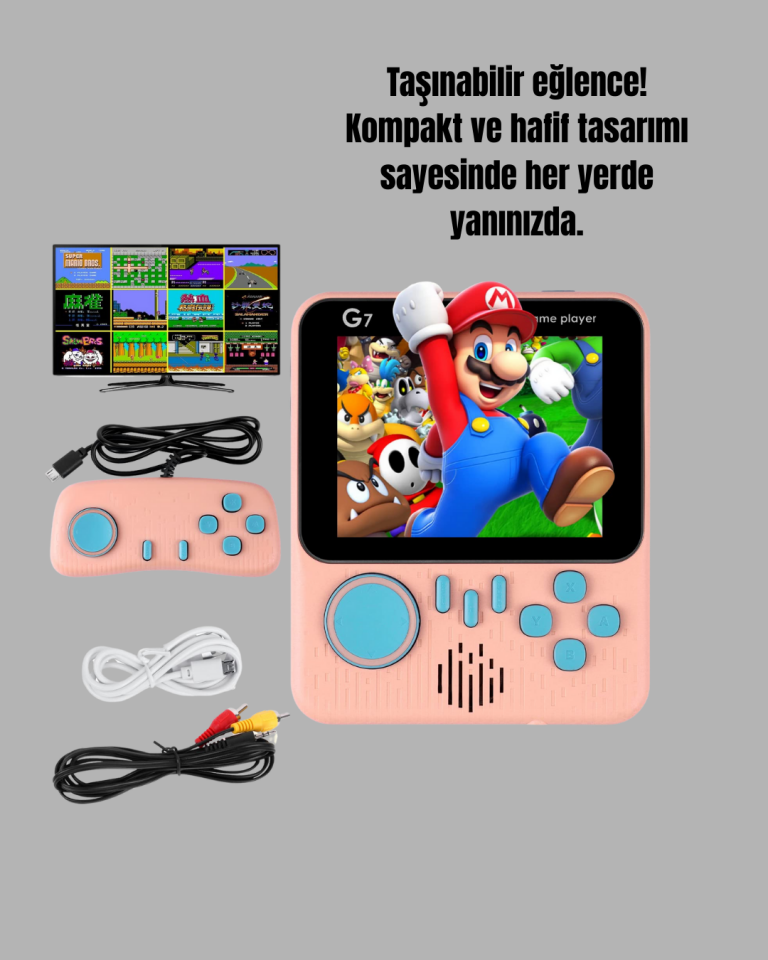 TV Bağlantılı Çift Oyunculu Şarjlı Retro Gamepad Seti - Lisinya