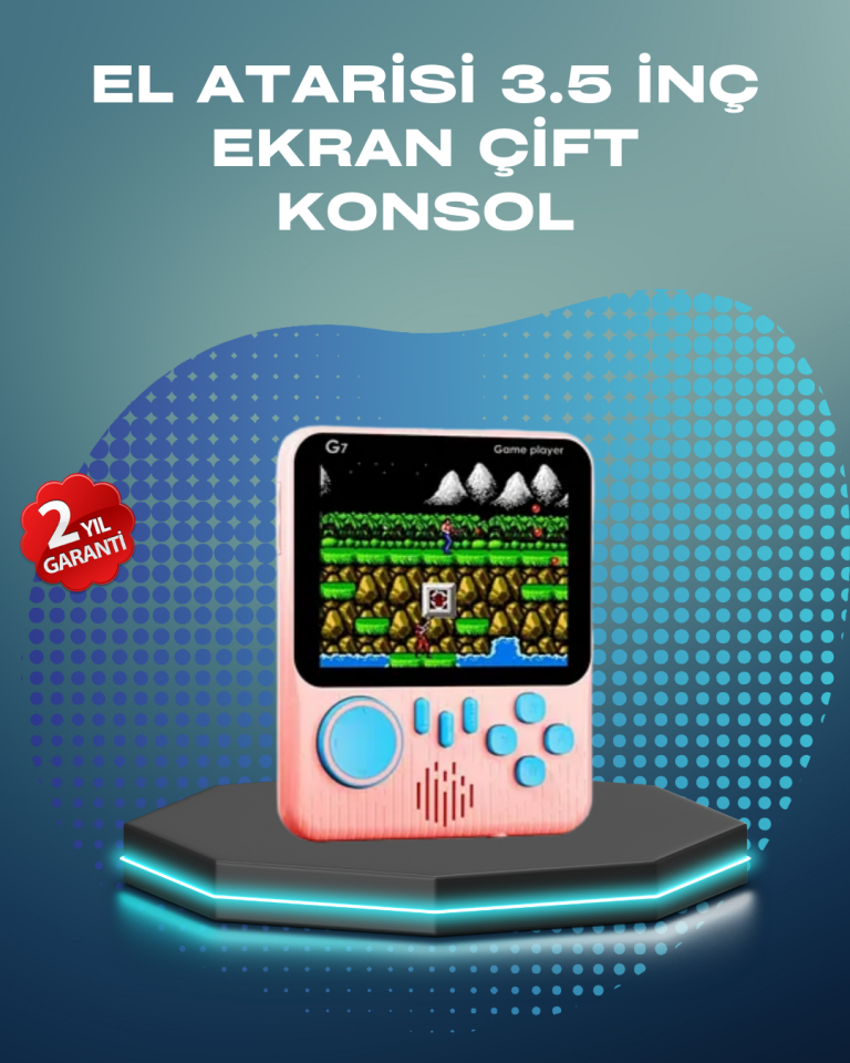 3.5 İnç LCD Ekranlı 666 Oyunlu Taşınabilir Retro Oyun Konsolu - Lisinya