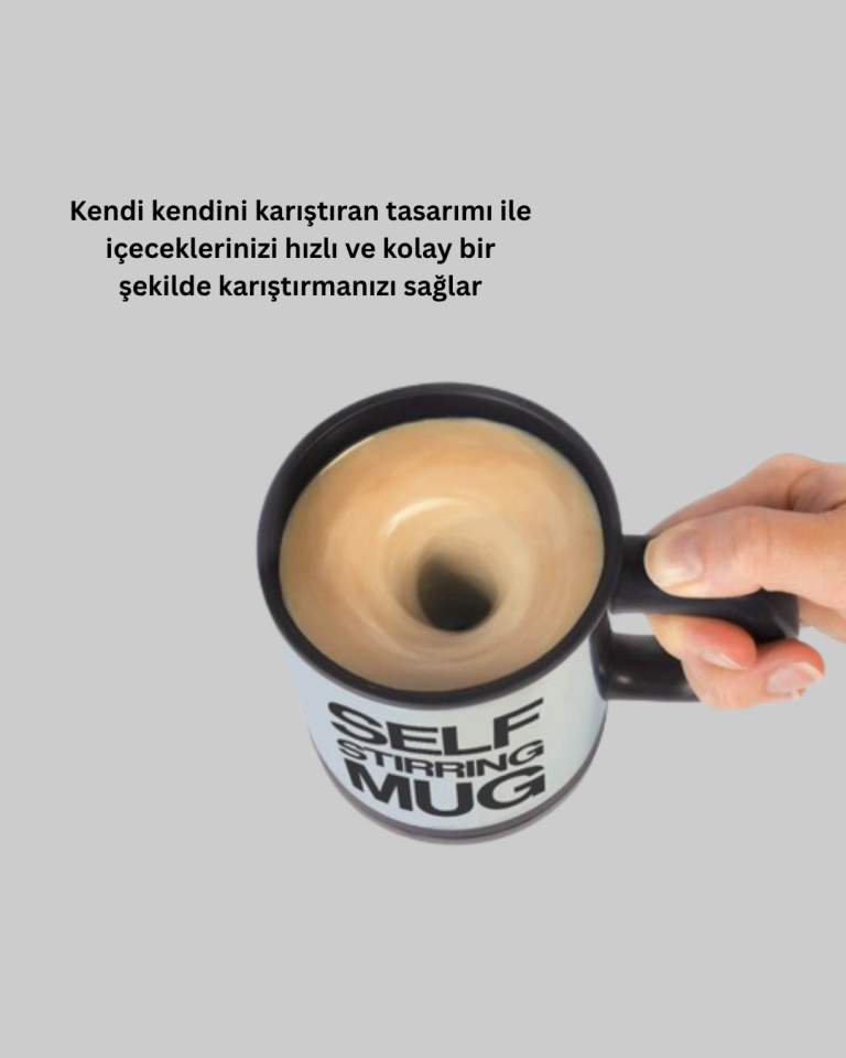 Otomatik Karıştıran Akıllı Kupa – Paslanmaz Çelik, Isı Korumalı - Lisinya