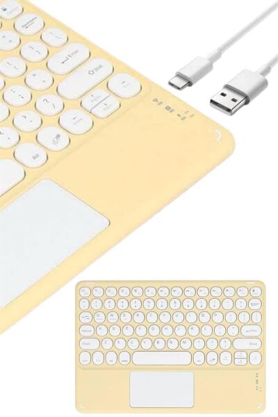 Touchpad Uyumlu Bluetooth Klavye Slim Kablosuz Wifi Q Klavye - Lisinya