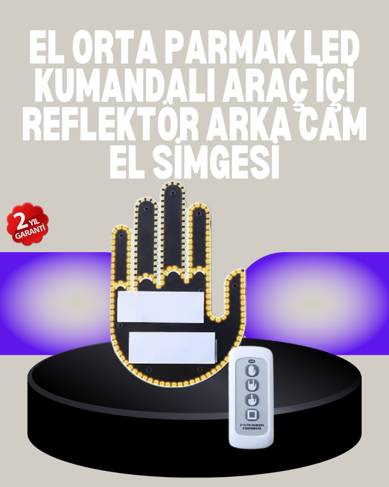 A Kalite Uzaktan Kumandalı LED Park Uyarı Işığı El Figürlü Model - Lisinya