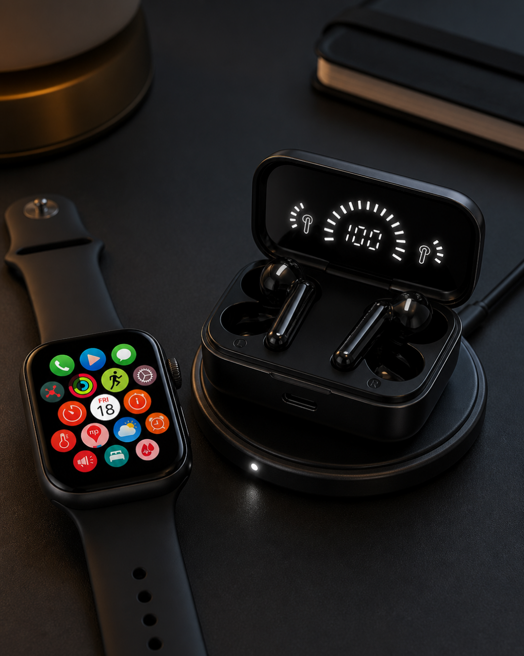 Spor ve Günlük Kullanıma Uygun Akıllı Saat ve Bluetooth Kulaklık Seti Yüksek Performans - Lisinya