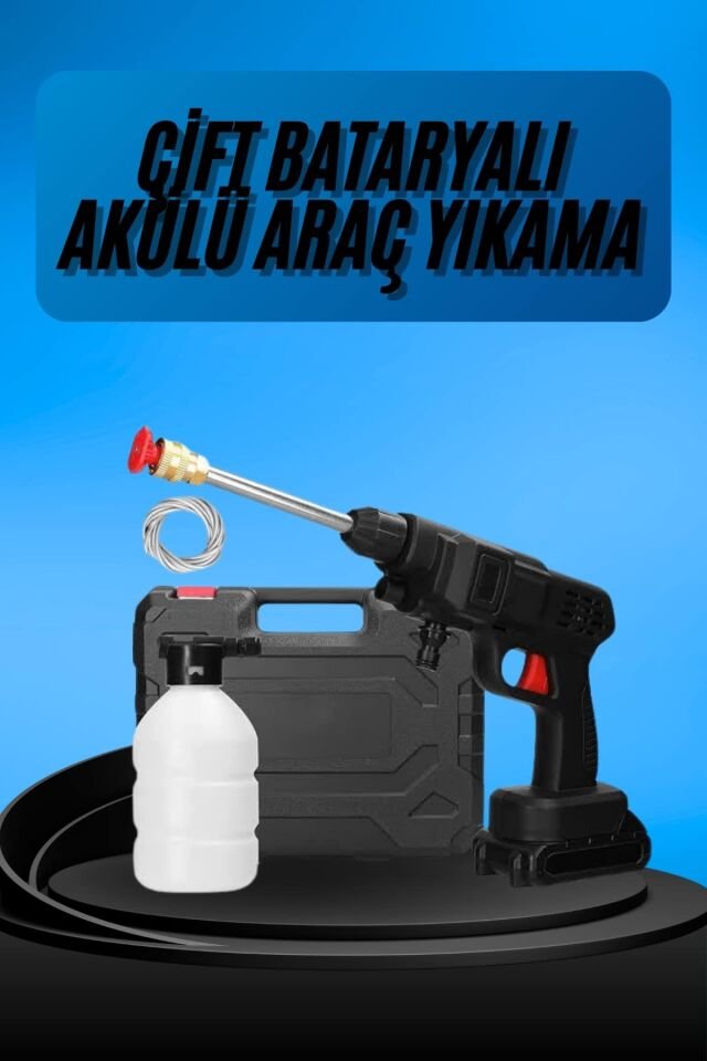 YamanHobi 21V Çift Akülü Basınçlı Yıkama Makinesi Kömürsüz Motorlu