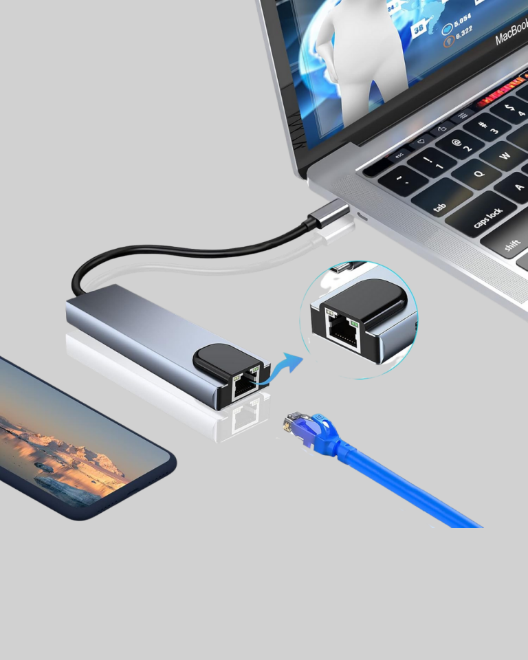Alüminyum Kasalı MacBook USB-C Hub – 4K HDMI, USB 3.0, SD/TF Kart Girişi, PD Şarj Desteği - Lisinya
