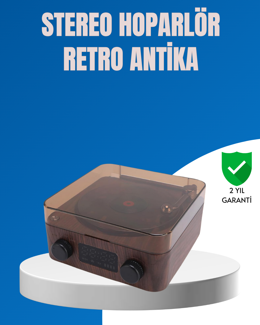 Stereo Bluetooth Hoparlör – Gece Lambalı ve Saat Göstergeli - Lisinya