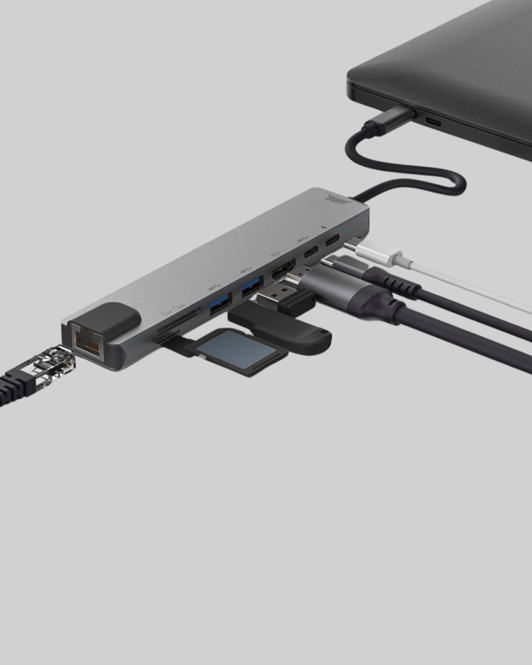 Alüminyum Kasalı MacBook USB-C Hub – 4K HDMI, USB 3.0, SD/TF Kart Girişi, PD Şarj Desteği - Lisinya