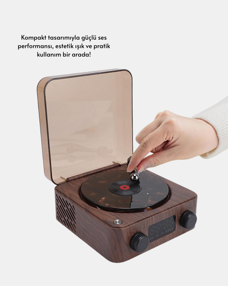 Stereo Bluetooth Hoparlör – Gece Lambalı ve Saat Göstergeli - Lisinya