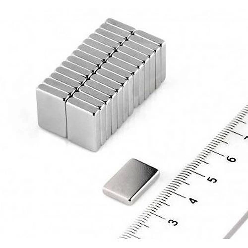 100 Adet 15x10x1.5 mm Köşeli Neodyum Mıknatıs N35 Magnet Dayanıklı Nikel Kaplama ( Lisinya )