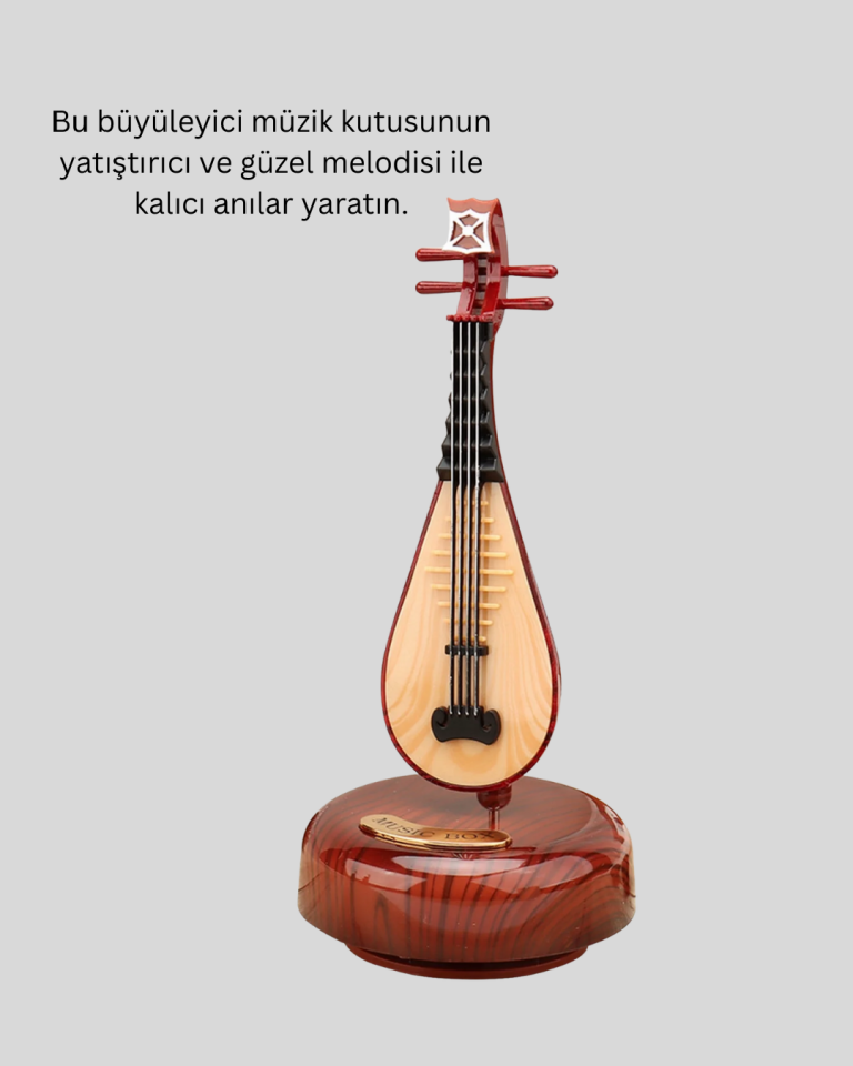YamanHobi Ud Figürlü Dekoratif Müzik Kutusu Kahverengi