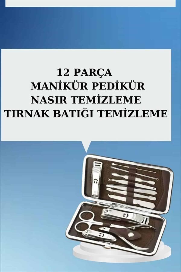 12 Parça El Ayak Temizleme Pense Kir Temizleme Aparatı Kaş Cımbızı - Lisinya