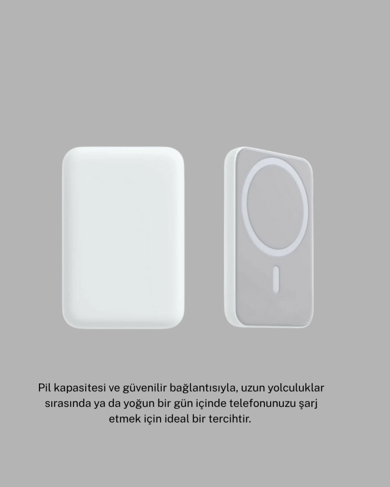 YamanHobi MagSafe Uyumlu Manyetik Kablosuz Powerbank 15W Hızlı Şarj Taşınabilir Şarj Cihazı