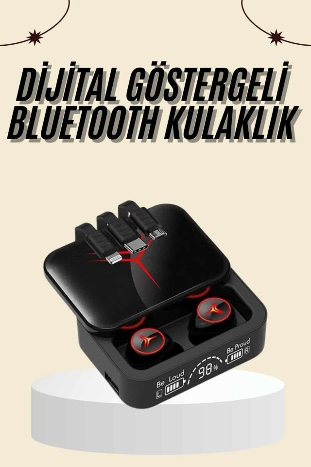 Kablosuz Şarj Göstergeli Powerbank Özellikli Bluetooth Kulaklık Çağrı Cevaplayabilen - Lisinya