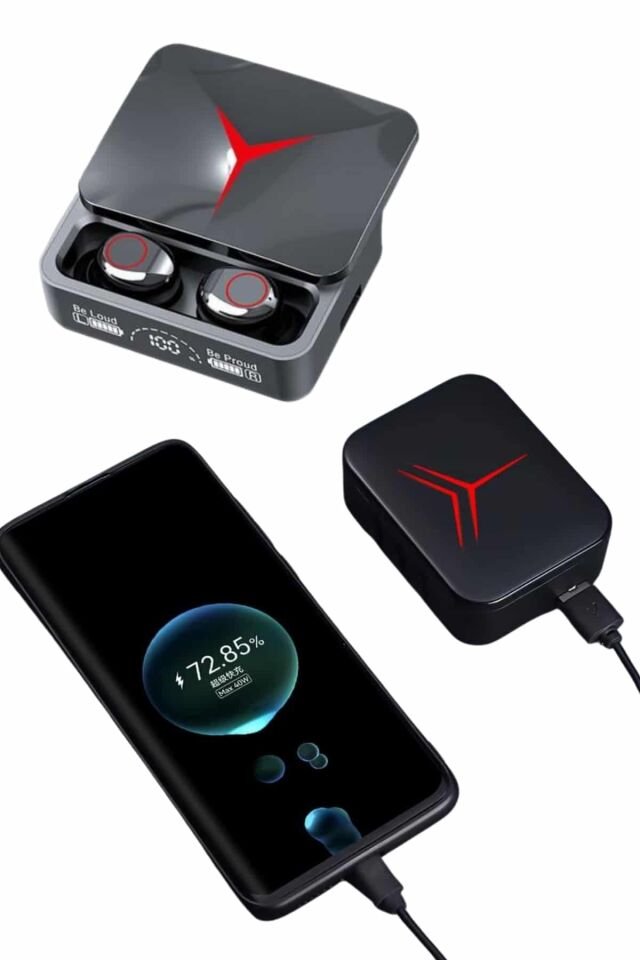 YamanHobi Bluetooth Kulaklık Powerbank Özellikli Kablosuz TWS Kulaklık-Siyah