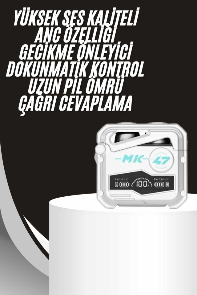 YamanHobi MK47 Bluetooth Oyuncu Kulaklığı Düşük Gecikmeli IPX5 Type-C