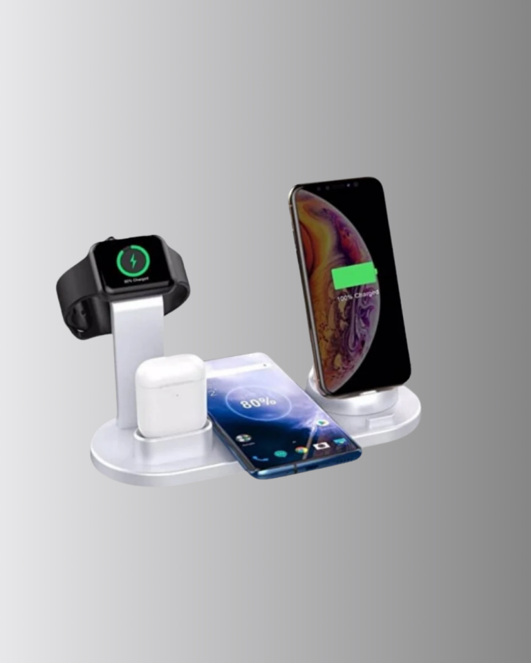 YamanHobi 4'ü 1 Arada Kablosuz Şarj İstasyonu Telefon Saat ve Kulaklık Standı