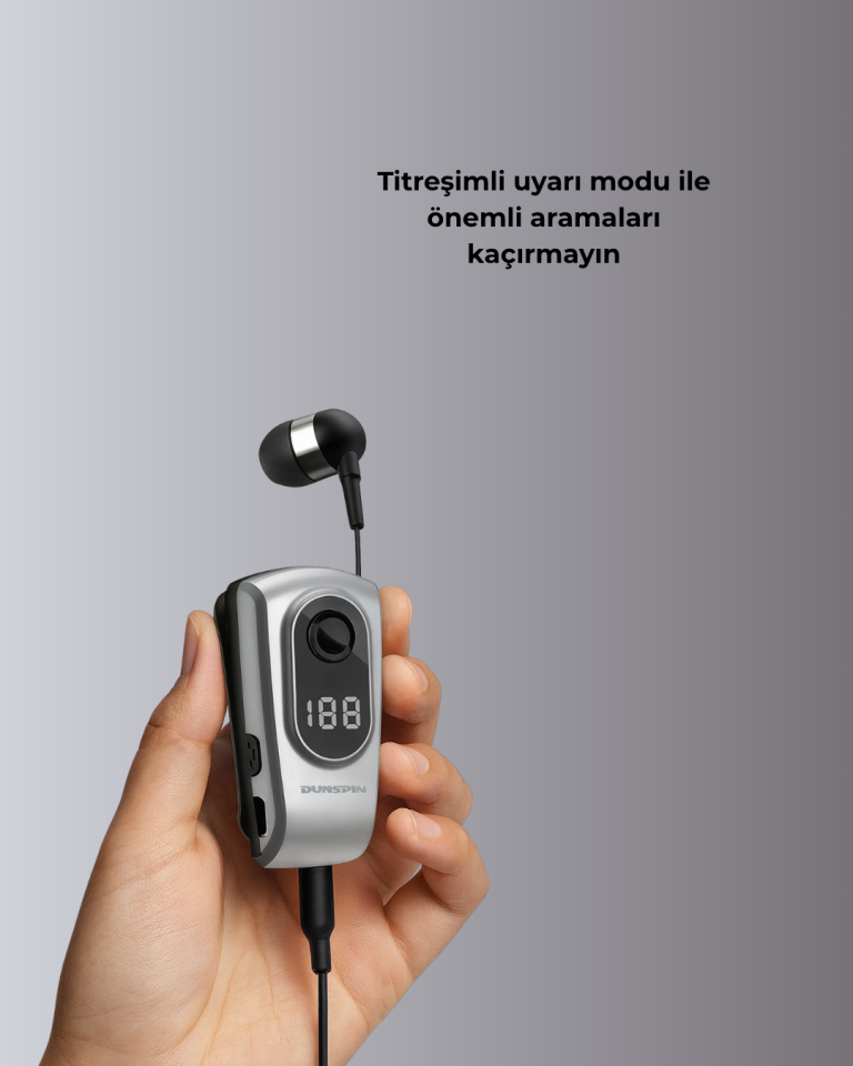 Dijital Ekranlı Bluetooth Kulaklık – Titreşimli Bildirim, 25 Saat Kullanım - Lisinya