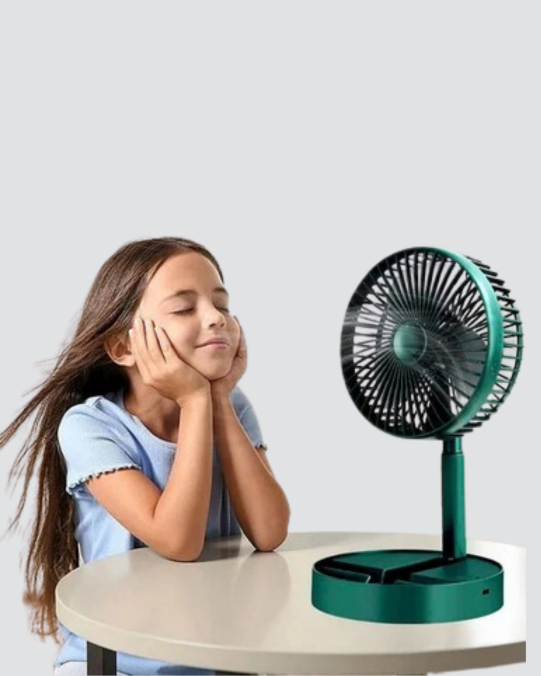 Taşınabilir Şarjlı Mini Fan – Katlanabilir Gövde, 3 Hız Kademesi - Lisinya