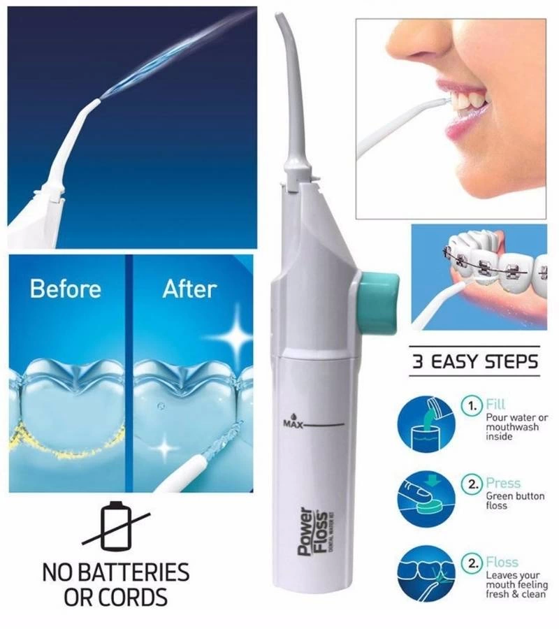 Ergonomik Tasarım Power Floss Mekanik Diş Ve Ağız Temizleme Aleti ( Lisinya )