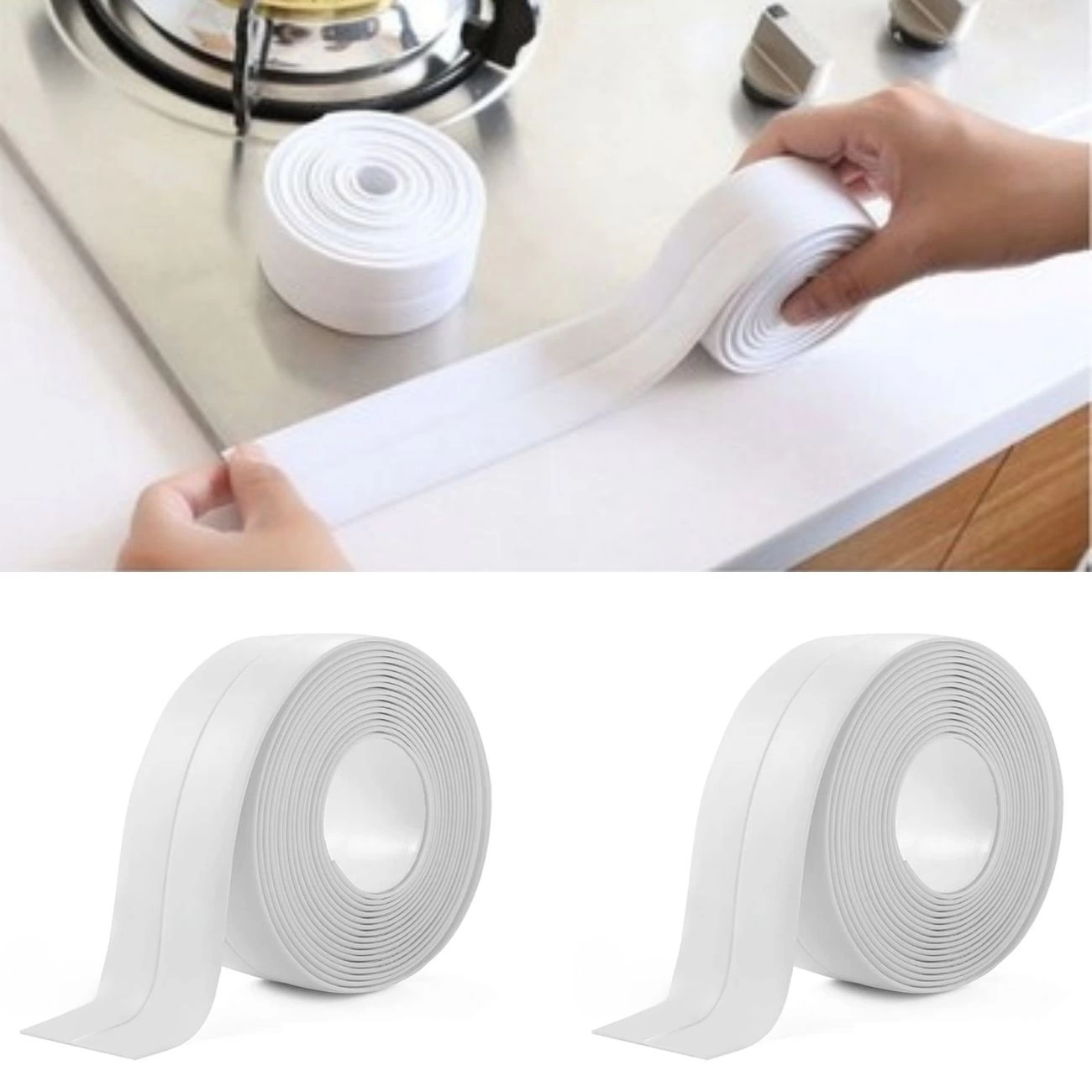 6 lı Su Sızdırmaz Banyo Mutfak Lavabo Küvet İzolasyon Şerit Bant Pratik Ürün ( Lisinya )