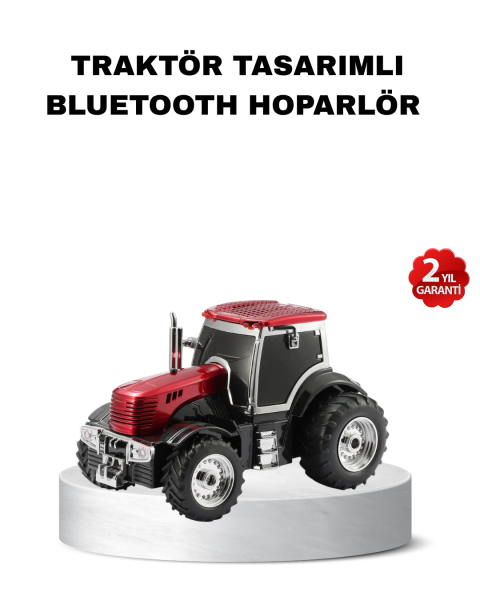 Traktör Tasarımlı Bluetooth Hoparlör 12W TWS Destekli Nostaljik Model
