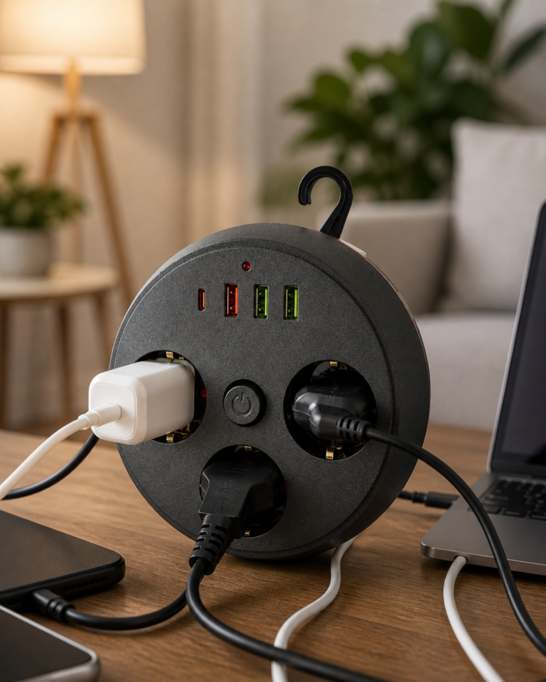Ev Ofis İçin Çoklu Priz 3 Priz 3 USB Type C Güvenli Enerji Yönetimi - Lisinya