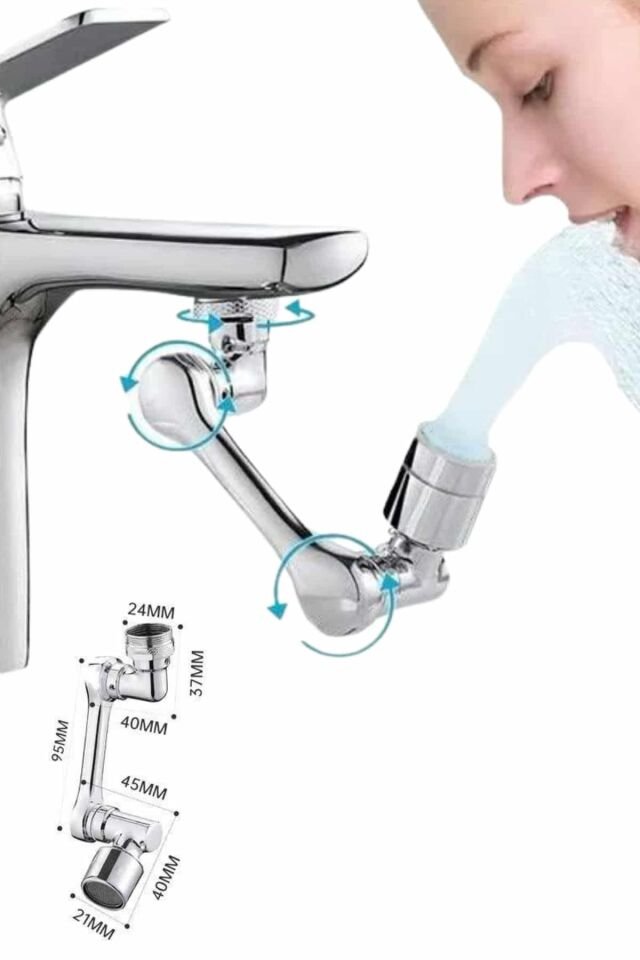 1080° Çok Yönlü Musluk Aparatı Püskürtme ve Köpük Akışlı - Lisinya