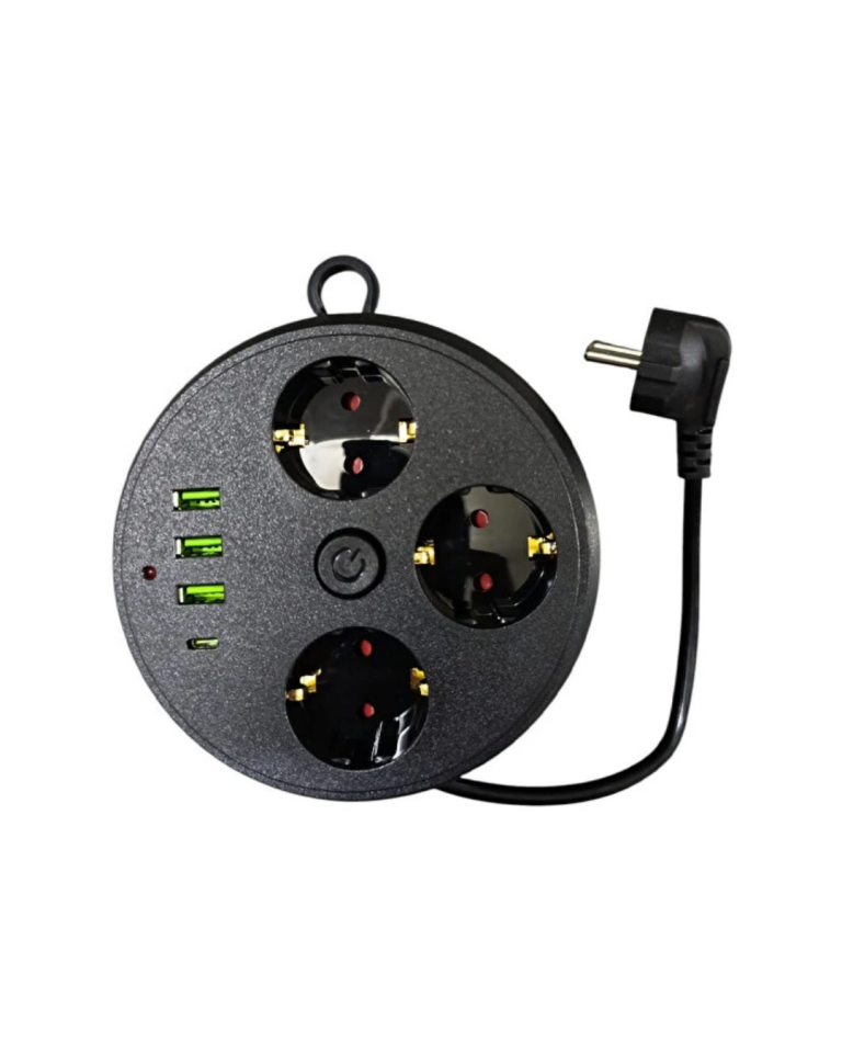 Ev Ofis İçin Çoklu Priz 3 Priz 3 USB Type C Güvenli Enerji Yönetimi - Lisinya