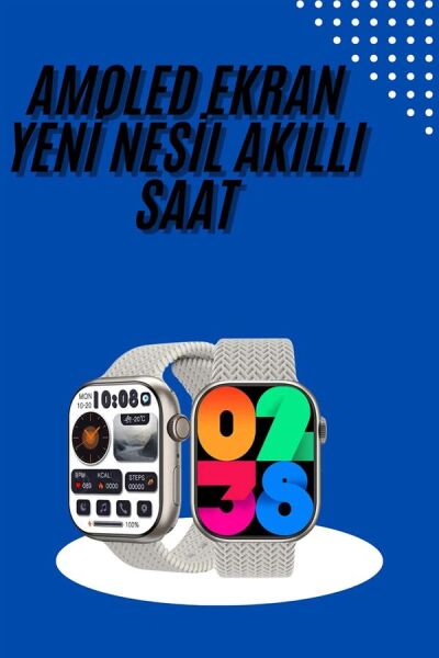Akıllı Kol Saat Amoled Ekran Android ve İOS Uyumlu Arama Konuşma - Lisinya
