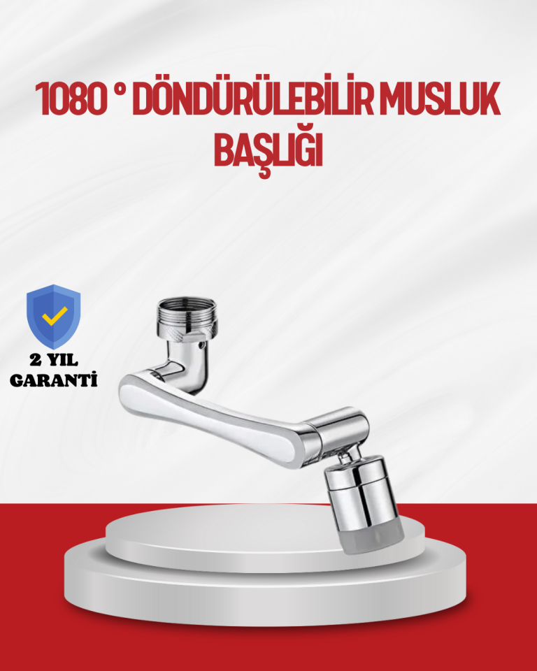 1080° Çok Yönlü Musluk Aparatı Püskürtme ve Köpük Akışlı - Lisinya