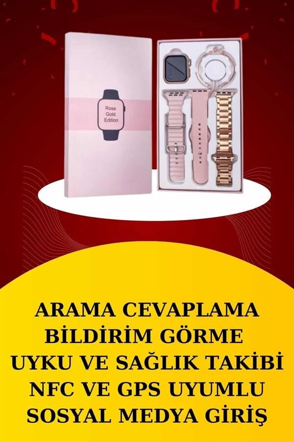 Wireless Şarjlı Akıllı Saat ve Dijital Göstergeli Kablosuz Bluetooth Kulaklık Nabız Ölçer - Lisinya