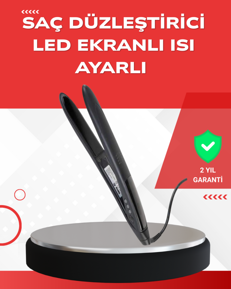 Profesyonel 2025 Saç Düzleştirici Isı Ayarlı Titanyum Seramik Plakalı A Kalite Orijinal - Lisinya