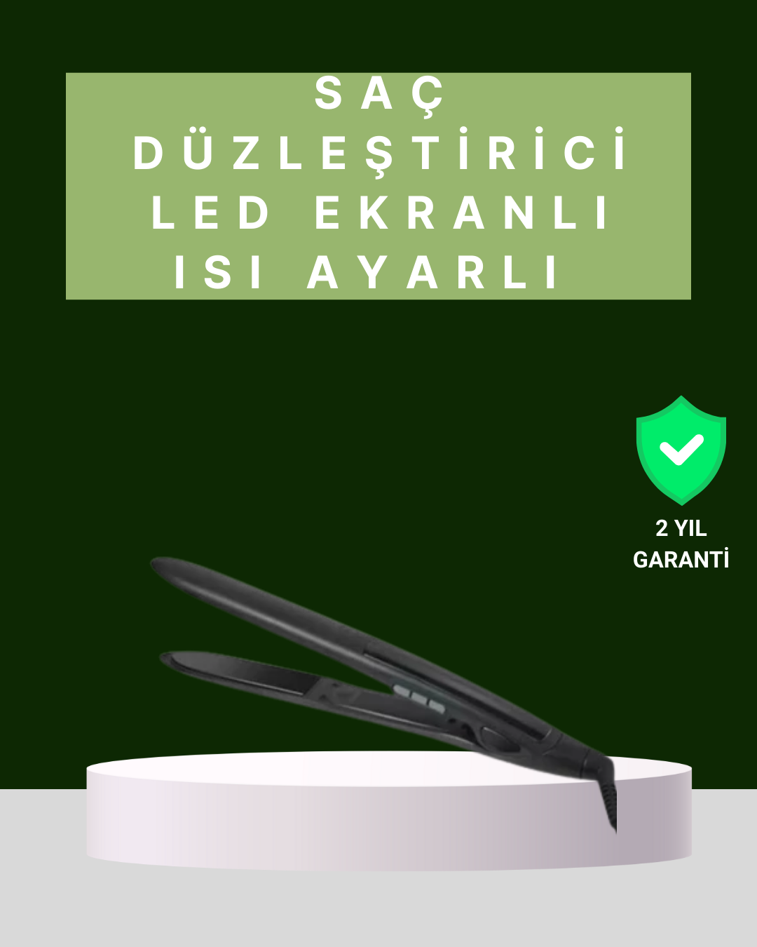 2025 Isı Ayarlı Titanyum Kaplama Seramik Plakalı Saç Düzleştirici Dijital Ekranlı A Kalite - Lisinya