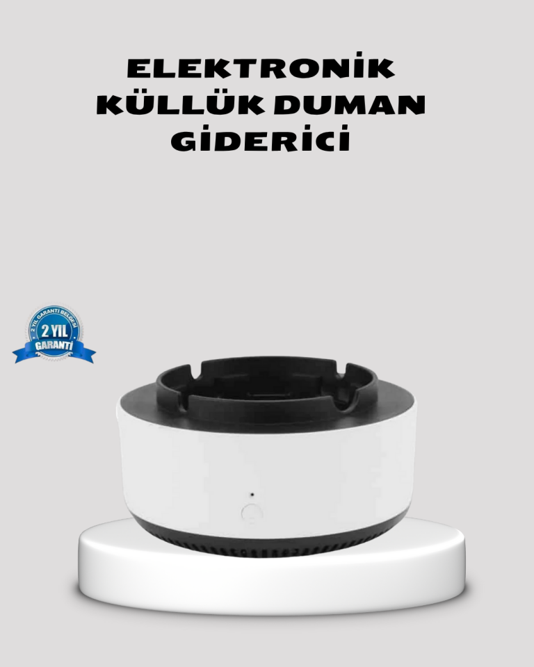 Hava Temizleyici Küllük – Sigara Dumanı Filtreli, Sessiz Çalışan, Şık Tasarım - Lisinya