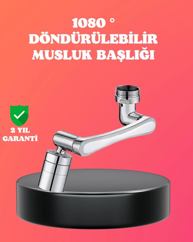 1080° Dönebilen Püskürtme Filtreli Musluk Başlığı Su Tasarruflu - Lisinya