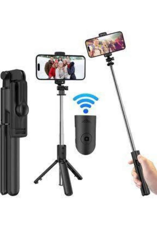 Cep Telefonu Tripod Standı Manyetik Selfie Sopa Bluetooth Uzaktan Kumandalı - Lisinya