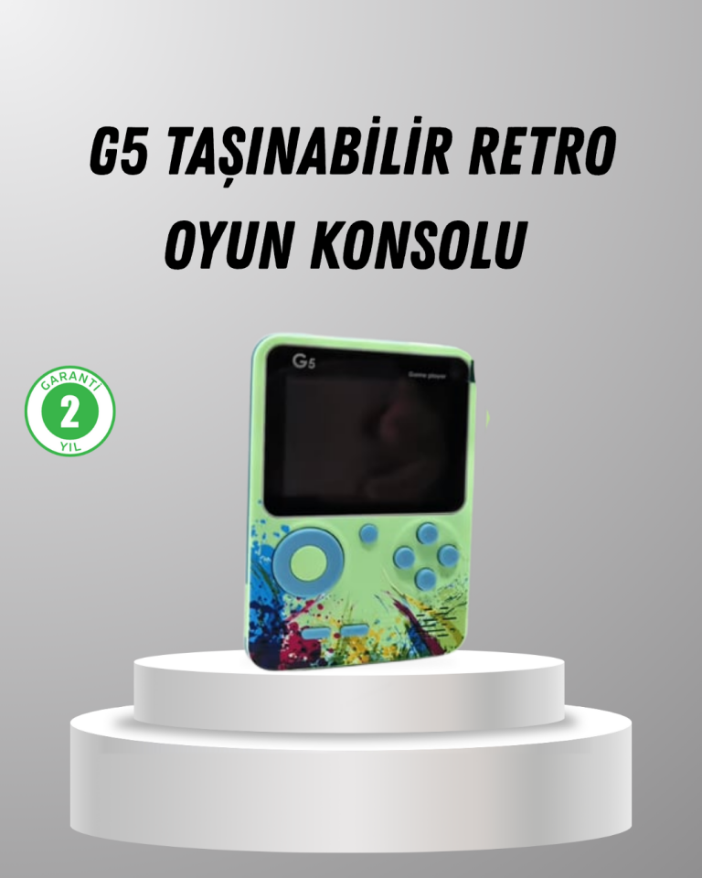 500 Oyunlu G5 Retro Mini Oyun Konsolu 3 İnç Ekran ve TV Desteği - Lisinya