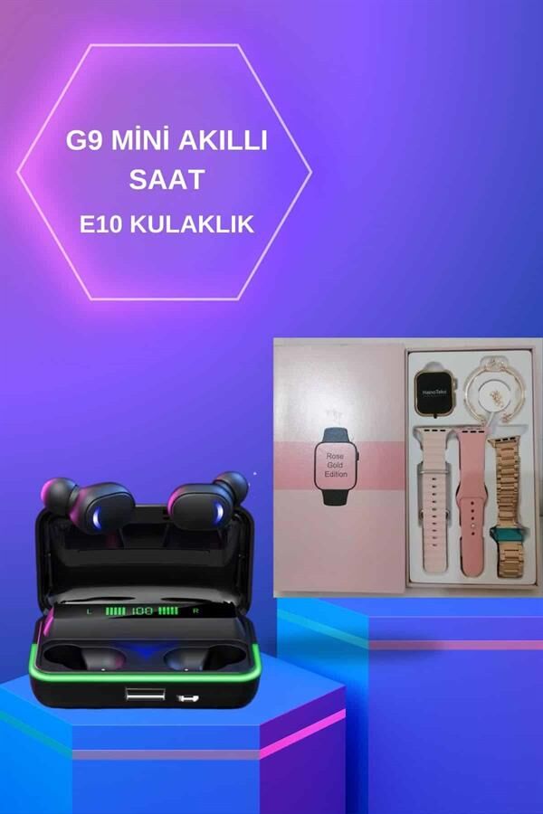 Bileklik Hediyeli Akıllı Saat ve Dijital Göstergeli ANC Özellikli Bluetooth Kulaklık