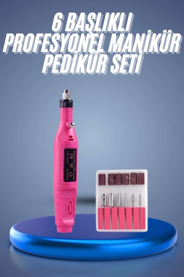 Profesyonel Manikür Pedikür Seti Törpü Makinesi Protez Tırnak Çıkarma - Lisinya