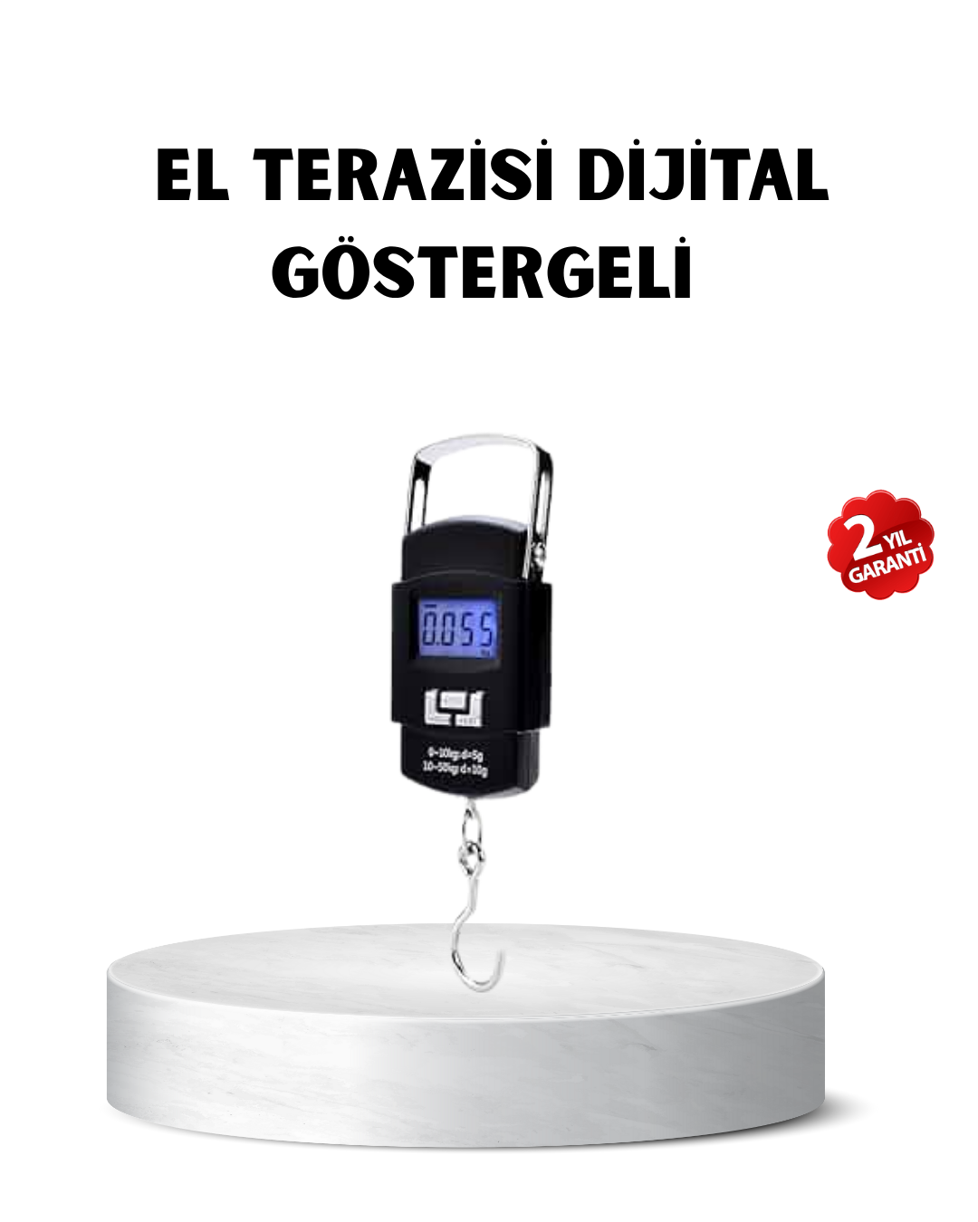 Portatif Dijital El Kantarı – Bavul, Kargo ve Paket Tartı Cihazı 50 Kg - Lisinya