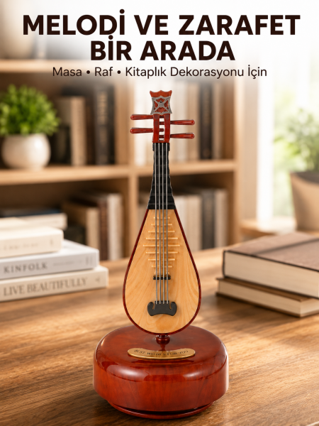 Ud Sembolü Müzik Kutusu Estetik Tasarım Melodi Destekli - Lisinya