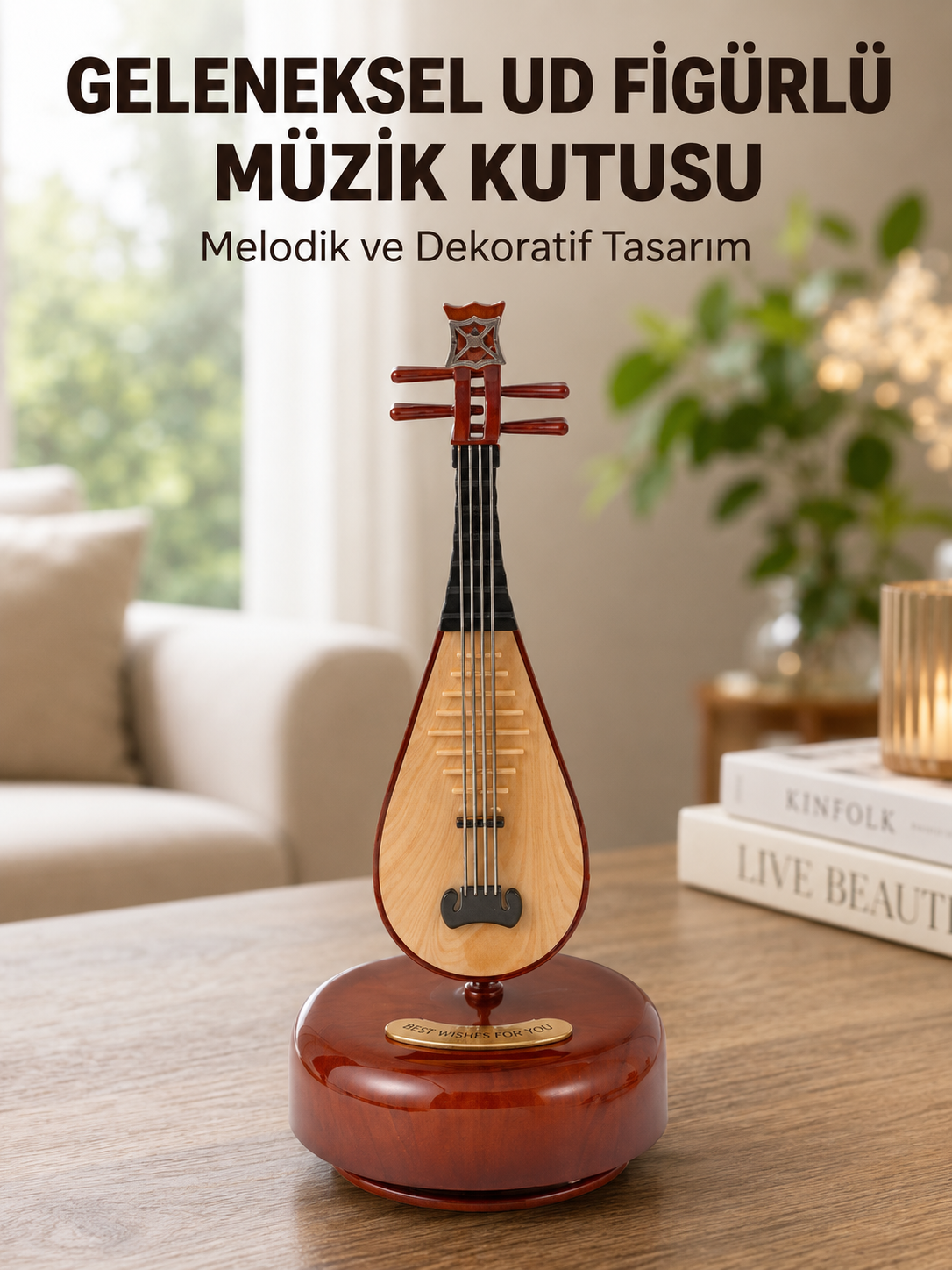 Enstrüman Şeklinde Müzik Kutusu Lüt Tasarım Melodious Music - Lisinya