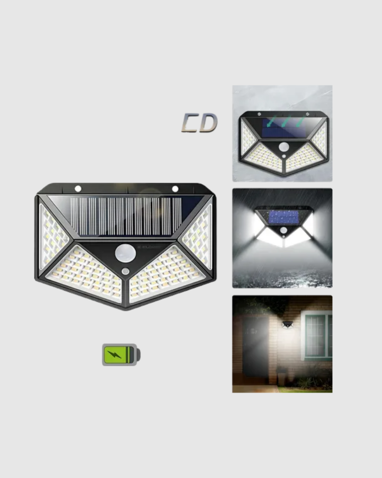 Solar Güçlü 100 LED Bahçe Lambası – Enerji Tasarruflu, Suya Dayanıklı ve Geniş Açılı Işık - Lisinya