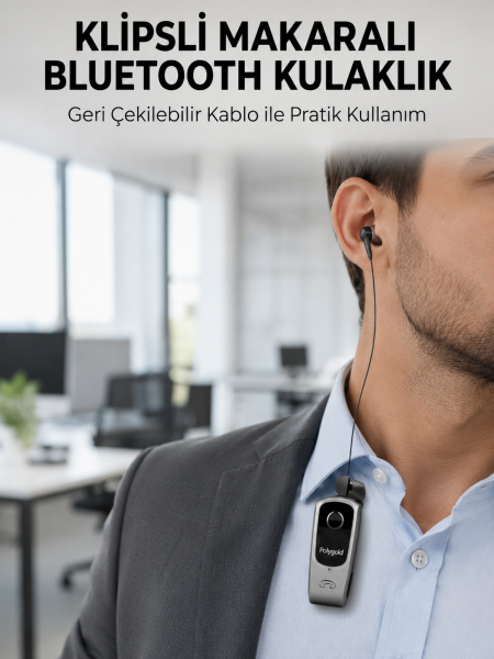 Klipsli Tasarımlı Bluetooth Kulaklık Uzun Pil Ömrü - Lisinya