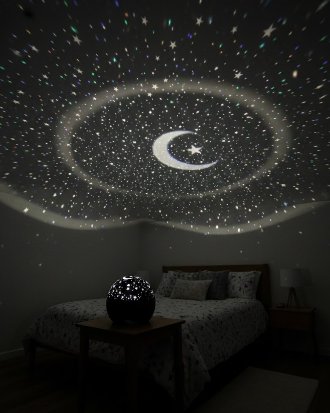 YamanHobi Fişli Yıldız Projektör Gece Lambası USB Müzik Destekli