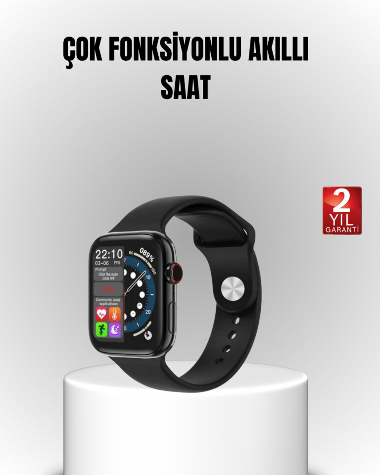 Yüksek Çözünürlüklü 1.9'' Akıllı Saat – 5-6 Gün Aktif Kullanım, Şık ve Modern Tasarım - Lisinya