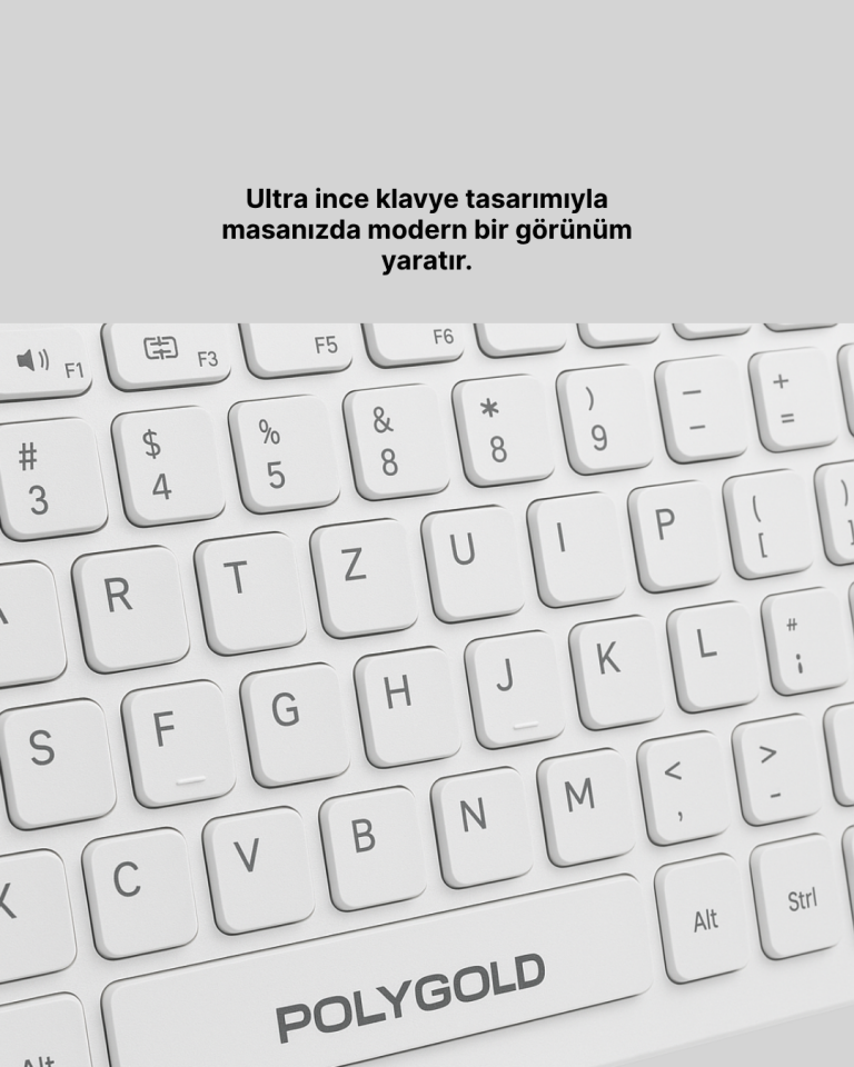 Tam Boy Kablosuz Klavye Mouse Seti - Gelişmiş Bağlantı ve Sessiz Performans - Lisinya