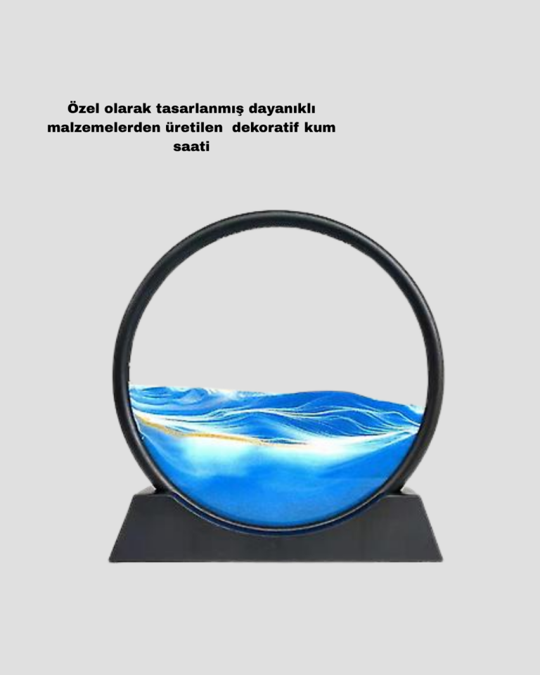 Şeffaf Dekoratif Kum Saati – Dayanıklı Gövde, Minimalist Stil, Masa ve Vitrin Aksesuarı - Lisinya