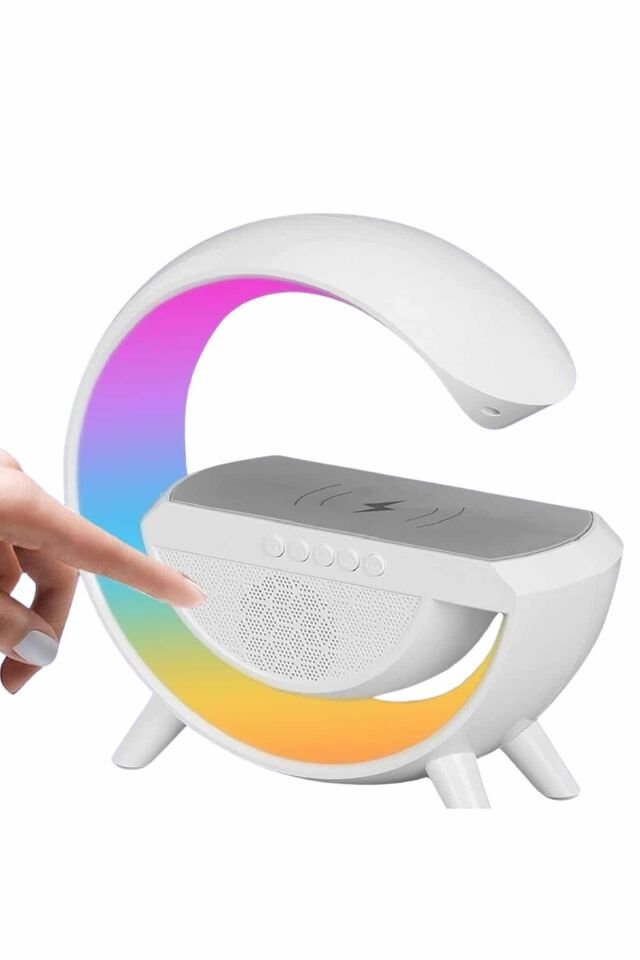 YamanHobi Bluetooth 5.0 Hoparlör FM Radyolu Uyku Zamanlayıcılı Beyaz