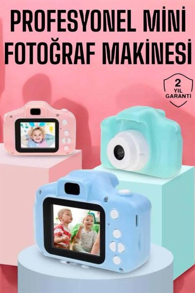 Çocuklara Özel Dijital Fotoğraf Makinesi Mini 1080P HD Kaliteli - Lisinya